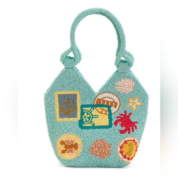 made in india Handbags - 🩵🔹️Made In India 🔹️light blue Beaded Carinbean Dream Shoulder Bag